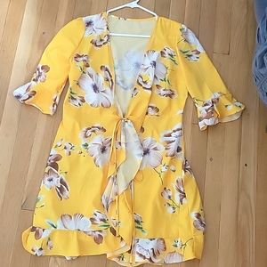 Yellow dress/bathing suit cover. Size small